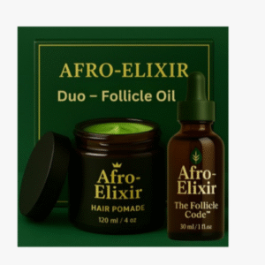Afro Elixir Duo – Follicle Oil & Hair Pomade + Free Night Cap